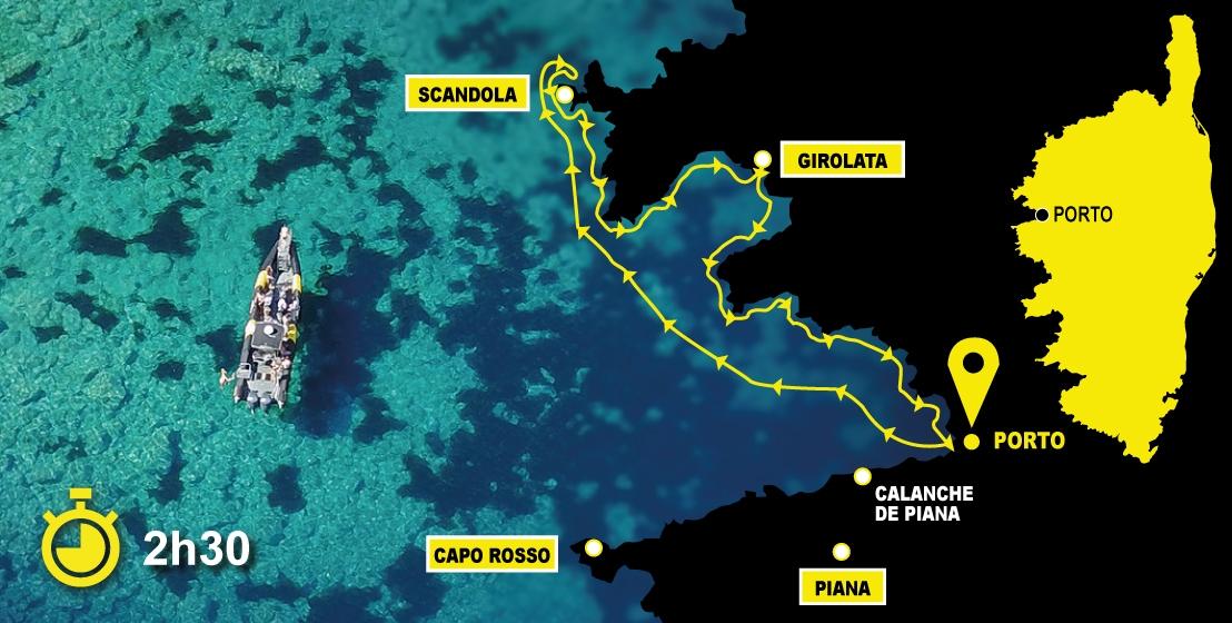 Naviguez jusqu'à la presqu'île de Scandola et sa réserve naturelle, site classé au Patrimoine Mondial de l'Unesco qui n'aura plus aucun secret pour vous et découvrez le petit hameau de Girolata, uniquement accessible par la mer ou à pied.